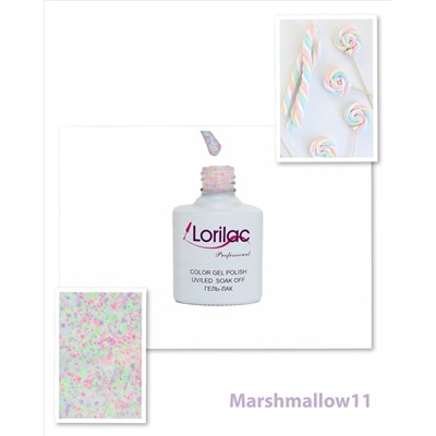 Гель лак Lorilac серия Marshmallow № 11 10 ml