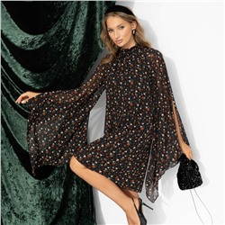 Платье с акцентными рукавами, Стильная эйфория