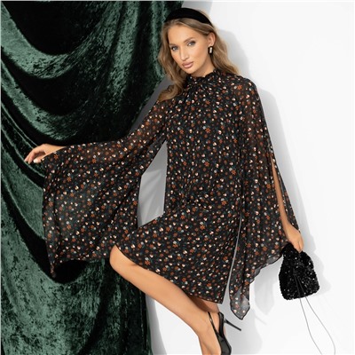 Платье с акцентными рукавами, Стильная эйфория