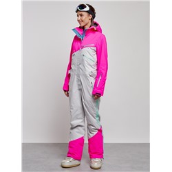 Горнолыжный комбинезон женский зимний розового цвета 2326R