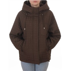 8039 BROWN Куртка стеганная демисезонная женская (100 гр. холлофайбер)