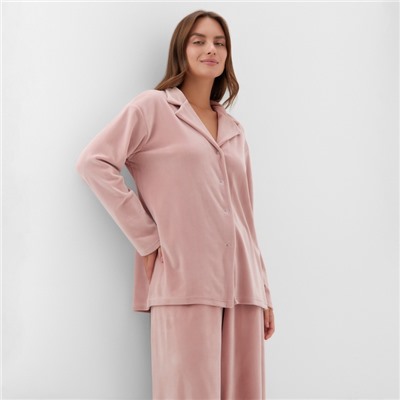 Костюм женский (рубашка и брюки) KAFTAN Plushy р. 52-54, розовый