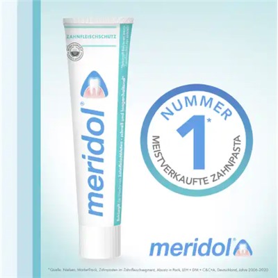 meridol Zahnpasta Doppelpack + Mundspülung 400ml, Меридол НАБОР Зубная паста против воспаления дёсен 2шт х 75мл + Жидкость для полоскания рта 400мл