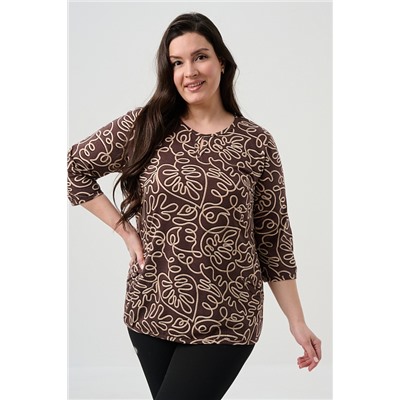 Женская блузка 21621 / коричневый