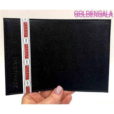 Обложка для паспорта из кожи черная