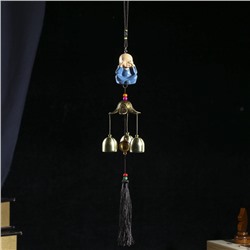Музыка ветра «Маленький Будда», металл, 3 колокольчика, 40 см, МИКС