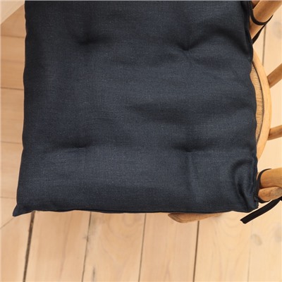 Подушка на стул Этель Minimalist design 42х42 см, цв.синий, 100% лен 415 г/м2