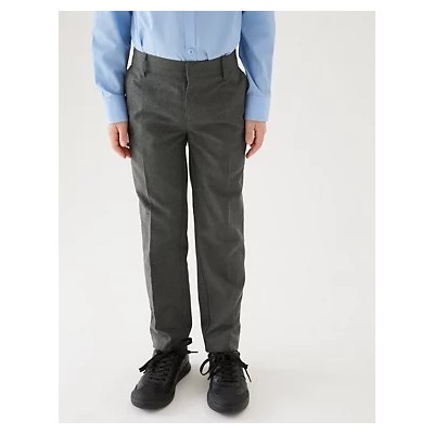 Boys' 2pk Slim Leg School Trousers (2-18 Yrs)