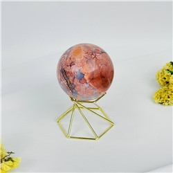 Радуга Самоцветов Шар из розового цветочного Агата на подставке