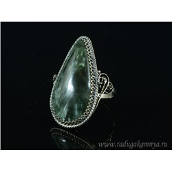 Кольцо серафинит "Капля" 20*36мм, размер 19