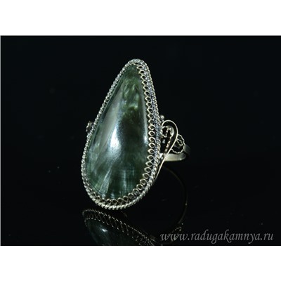 Кольцо серафинит "Капля" 20*36мм, размер 19