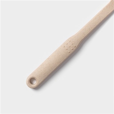 Ложка с прорезями Доляна «Беж», 28.5×6.2 см, бежевая