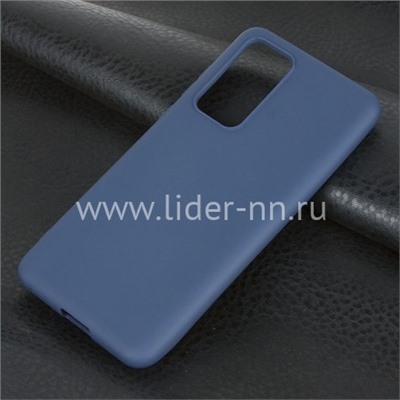 Задняя панель для Huawei P40 Силикон матовый (синяя)