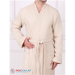Мужской вафельный халат с планкой В-03 (31)