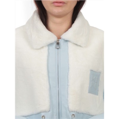H24-223 WHITE BLUE Куртка демисезонная женская (100 гр. холлофайбер)