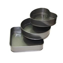 Форма для выпечки RA-6038 набор (круглая, квадратная, сердце) 3 шт