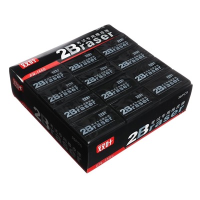 Ластик прямоугольный ERASER 2В, черный