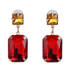 1G0346 Серьги Кристалл, 45х20х10мм