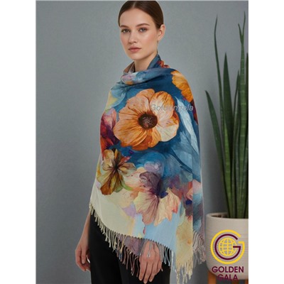 Платок теплый кашемировый с 3D принтом Арт 2591П/10