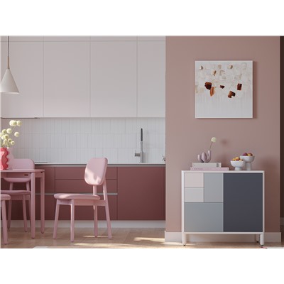 Стул Saga, рогожка, розовый