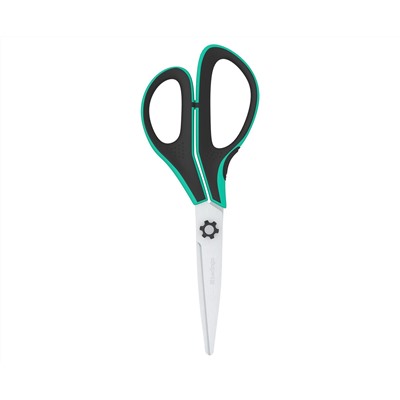 Ножницы Berlingo "Easycut 350", 21см, бирюзовые, эргономичные ручки, мягкие вставки, европодвес