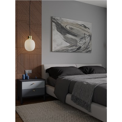 Тумба прикроватная Saga, Hordur, 55х40х50 см, черная