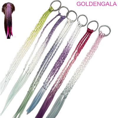 Канекалон (косички на резинке) цветной 6 шт