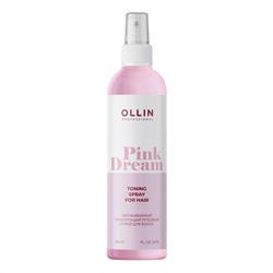 Ollin Тонирующий розовый спрей для волос / Pink Dream, 150 мл
