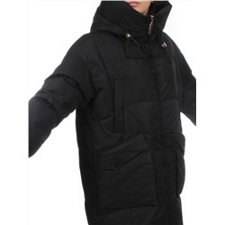 8819 BLACK Пальто зимнее женское (холлофайбер 200 гр.)