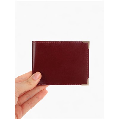 Обложка для удостоверения с окошком, бордовая