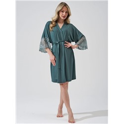 Женский  халат Флирт (кружево) 2451-Ви / Зеленый
