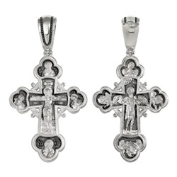 Крест (Арх.Михаил) из серебра литье частичное чернение