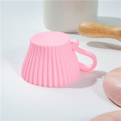 Форма для выпечки Доляна «Алиса в стране чудес», силикон, 9×7×4.5 см, внутренний размер 6.5×6.5×4.5 см, фиолетовая