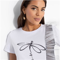 Футболка комбинированная с декором, Завоюй меня (дуэт)