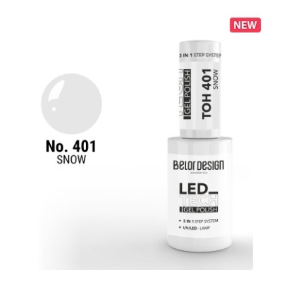 BelorDesign Лак-гель для ногтей Led Tech, тон 401