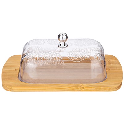 МАСЛЕНКА AGNESS С ПЛАСТИКОВОЙ КРЫШКОЙ 19*12*7 СМ (КОР=24ШТ.)