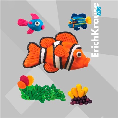 Пластилин 16 цветов, 216 г, ErichKrause "Kids Space Animals", со стеком, в картонной упаковке