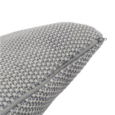 Подушка декоративная из стираного хлопка серого цвета из коллекции Essential, 45х45 см