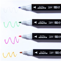 Маркеры для скетчинга 2-х сторонние, 48 цветов Basic colors natural