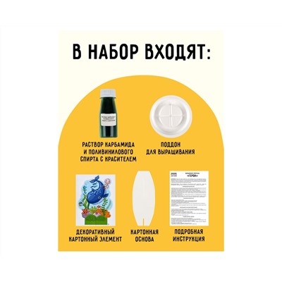 Набор для выращивания кристаллов ТРИ СОВЫ "Подводный мир", зеленый
