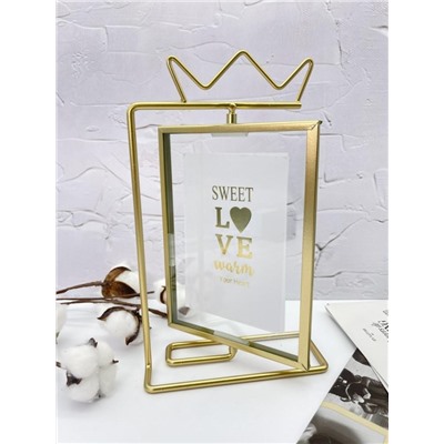 Фоторамка «Crown», gold, металл (10*15 см)