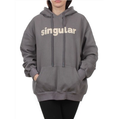 2622 GRAY Толстовка женская (85% хлопок, 10% полиэстер, 5% спандекс)