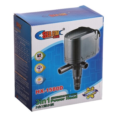 Помпа аквариумная Sea Star HX-1580D, 3500 л/ч, 40 Вт, высота подъема воды 2,5 м