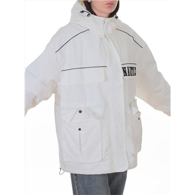 3101 WHITE Куртка демисезонная женская (100 гр. холлофайбер)