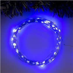 УЦЕНКА НИТЬ ROSA. IP20, 10 м, Н.С. LED(1608)-100-12V, БП в комплекте, фиксинг, СИНИЙ