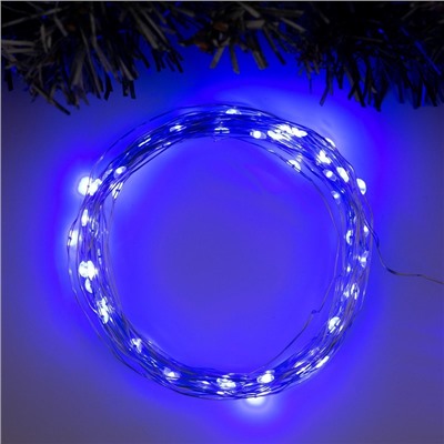 УЦЕНКА НИТЬ ROSA. IP20, 10 м, Н.С. LED(1608)-100-12V, БП в комплекте, фиксинг, СИНИЙ