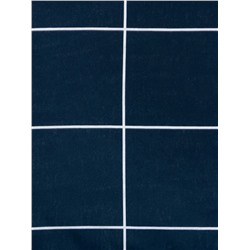 Постельное бельё Этель 1.5 сп «Клетка», синее, 143×215, 150×214, 50×70 см-2 штуки, бязь, 125 г/м²
