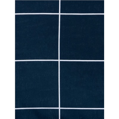Постельное бельё Этель 1.5 сп «Клетка», синее, 143×215, 150×214, 50×70 см-2 штуки, бязь, 125 г/м²