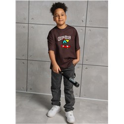 Футболка "Кайф" коричневый Мальчик