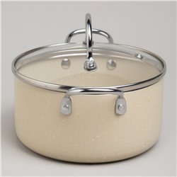 КАСТРЮЛЯ AGNESS С АНТИП. ПОКР.  И СТЕКЛ. КРЫШКОЙ 1350 МЛ, 16*8 СМ